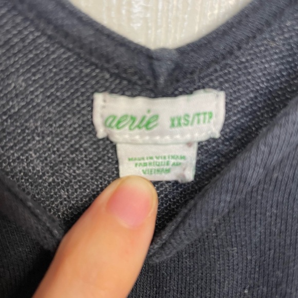 Aerie Black Tie Strap Romper - Picture 2 of 4